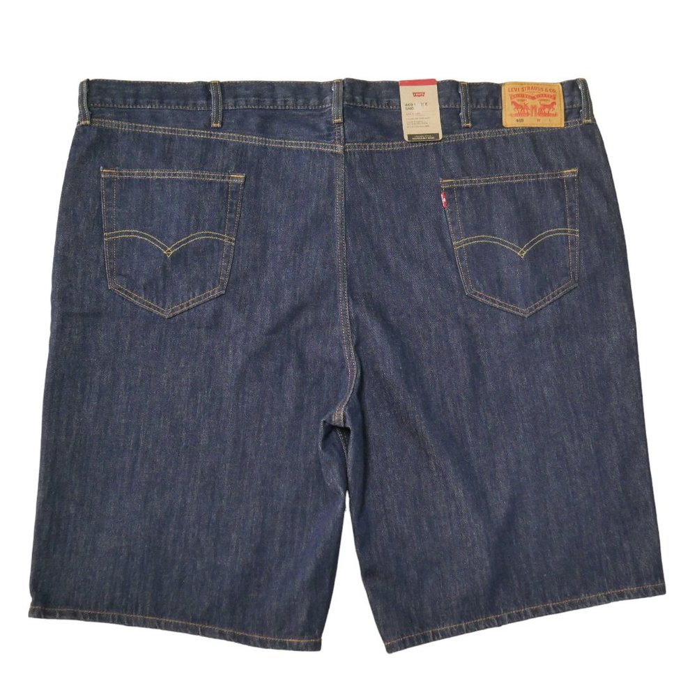 Levi's 469 Loose Fit Men's Shorts Size 52 Dark Blue Stonewashed Denim Jean NWT